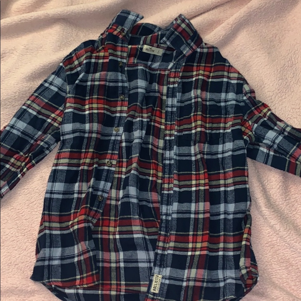 plaid button up